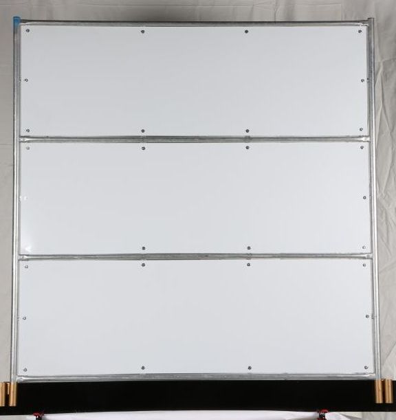 ３段全鉄板フェンス（白）